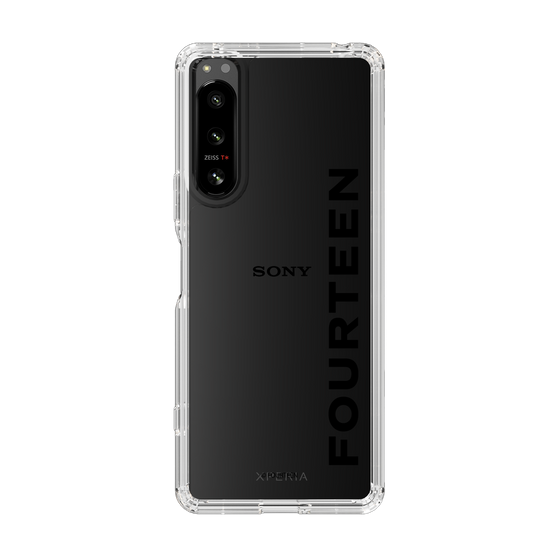 スリムプロテクションケース［ フォーティーン - フォーティーンロゴ - クリア ］