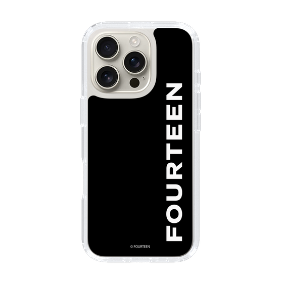 スリムプロテクションケース［ フォーティーン - フォーティーンロゴ - ブラック ］