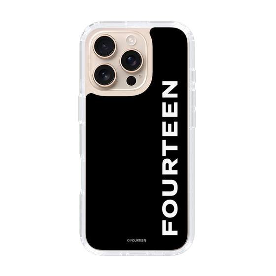 スリムプロテクションケース［ フォーティーン - フォーティーンロゴ - ブラック ］