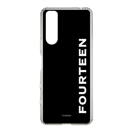 スリムプロテクションケース［ フォーティーン - フォーティーンロゴ - ブラック ］