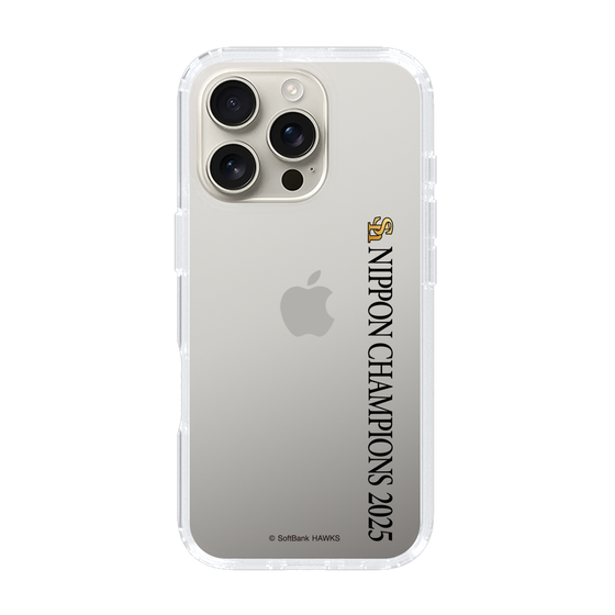 スリムプロテクションケース［ 福岡ソフトバンクホークス - NIPPON CHAMPIONS 2025 ロゴ - 縦ロゴ ］