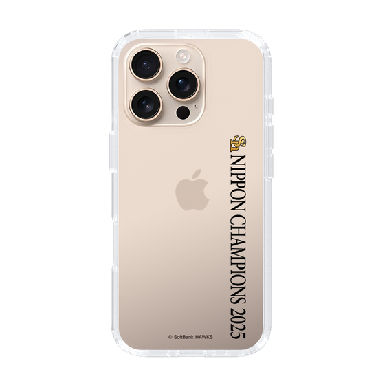 スリムプロテクションケース［ 福岡ソフトバンクホークス - NIPPON CHAMPIONS 2025 ロゴ - 縦ロゴ ］