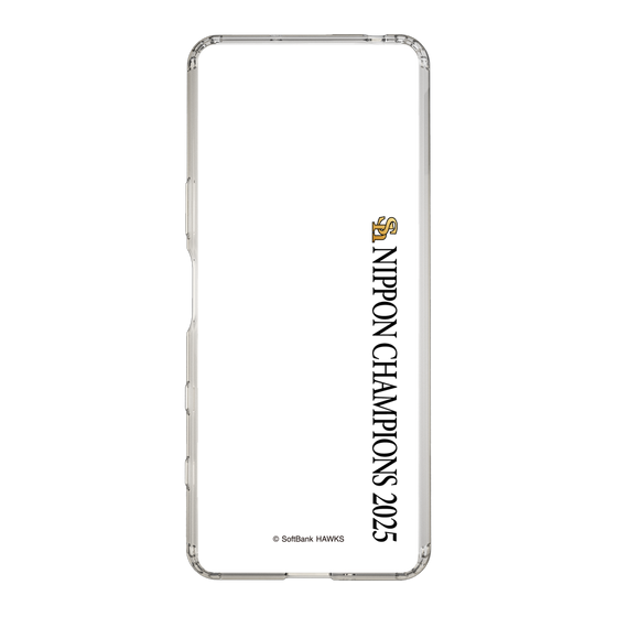 スリムプロテクションケース［ 福岡ソフトバンクホークス - NIPPON CHAMPIONS 2025 ロゴ - 縦ロゴ ］