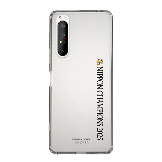 スリムプロテクションケース［ 福岡ソフトバンクホークス - NIPPON CHAMPIONS 2025 ロゴ - 縦ロゴ ］