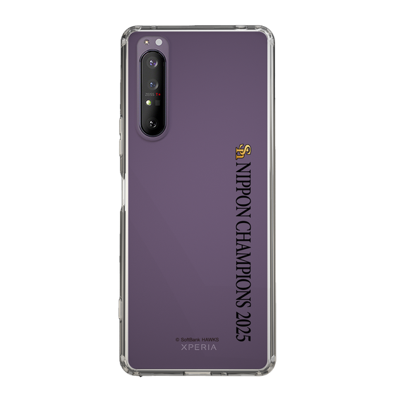 スリムプロテクションケース［ 福岡ソフトバンクホークス - NIPPON CHAMPIONS 2025 ロゴ - 縦ロゴ ］