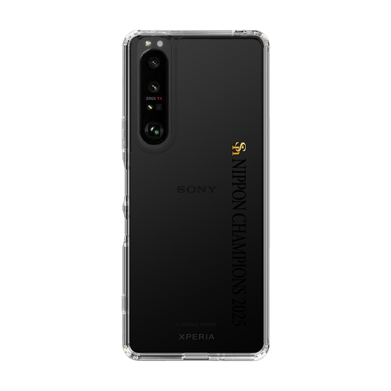 スリムプロテクションケース［ 福岡ソフトバンクホークス - NIPPON CHAMPIONS 2025 ロゴ - 縦ロゴ ］