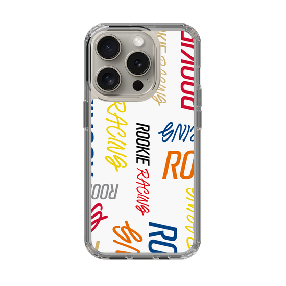 スリムプロテクションケース［ ルーキーレーシング - カラフルロゴ - ホワイト ］