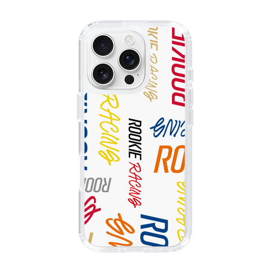 スリムプロテクションケース［ ルーキーレーシング - カラフルロゴ - ホワイト ］