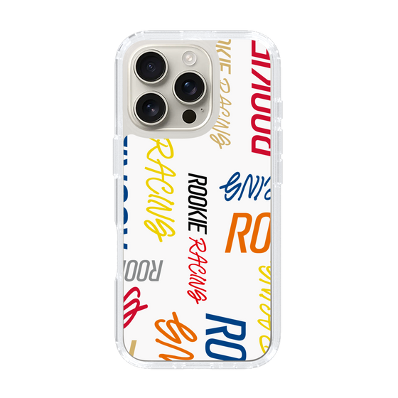 スリムプロテクションケース［ ルーキーレーシング - カラフルロゴ - ホワイト ］