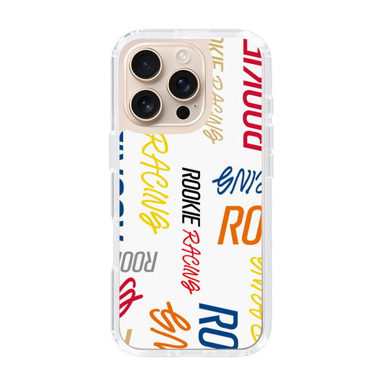 スリムプロテクションケース［ ルーキーレーシング - カラフルロゴ - ホワイト ］