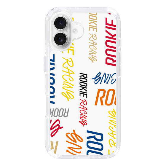 スリムプロテクションケース［ ルーキーレーシング - カラフルロゴ - ホワイト ］