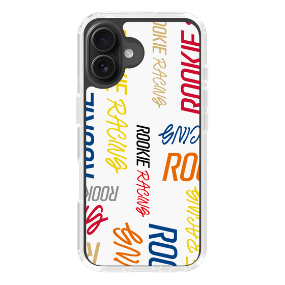 スリムプロテクションケース［ ルーキーレーシング - カラフルロゴ - ホワイト ］