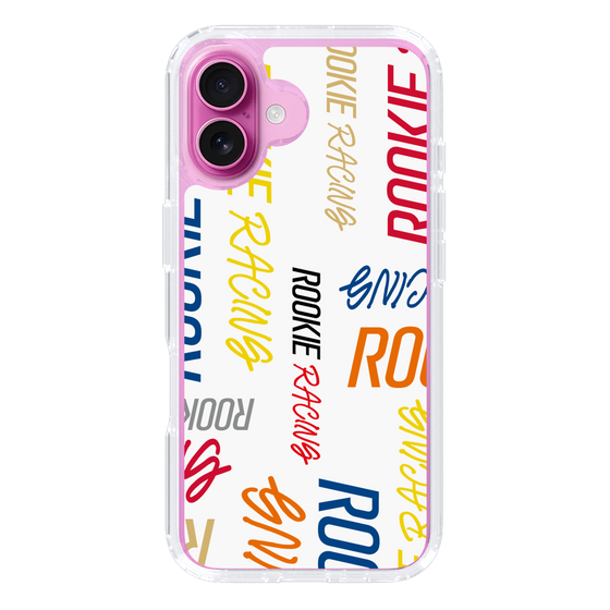 スリムプロテクションケース［ ルーキーレーシング - カラフルロゴ - ホワイト ］