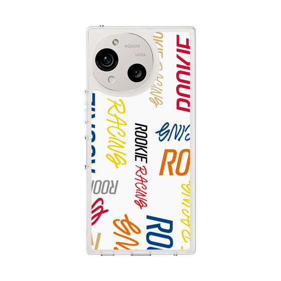 スリムプロテクションケース［ ルーキーレーシング - カラフルロゴ - ホワイト ］