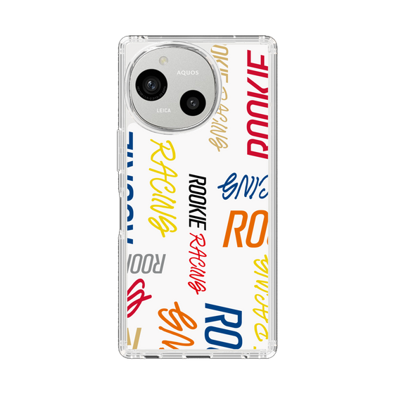 スリムプロテクションケース［ ルーキーレーシング - カラフルロゴ - ホワイト ］