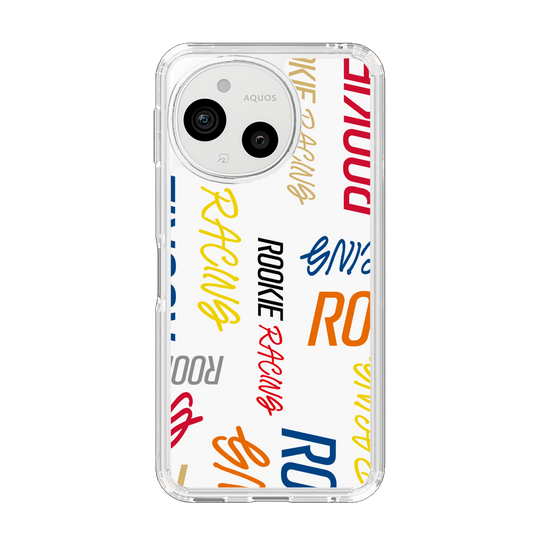 スリムプロテクションケース［ ルーキーレーシング - カラフルロゴ - ホワイト ］