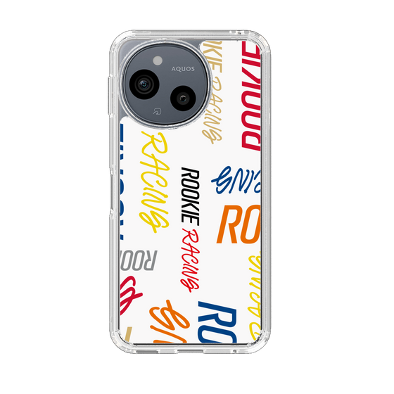 スリムプロテクションケース［ ルーキーレーシング - カラフルロゴ - ホワイト ］