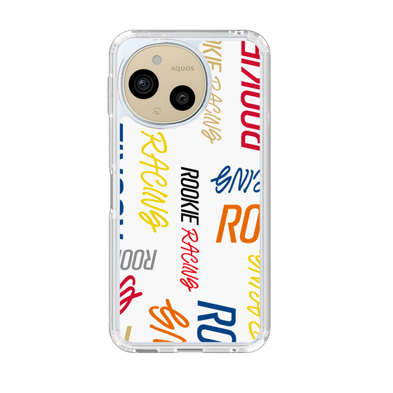 スリムプロテクションケース［ ルーキーレーシング - カラフルロゴ - ホワイト ］