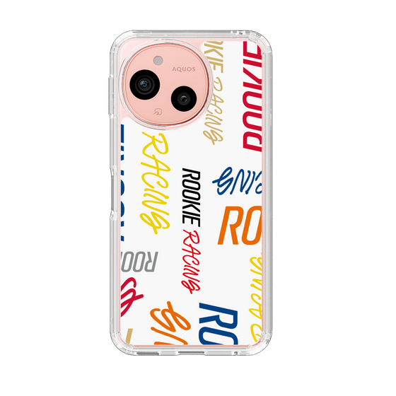 スリムプロテクションケース［ ルーキーレーシング - カラフルロゴ - ホワイト ］