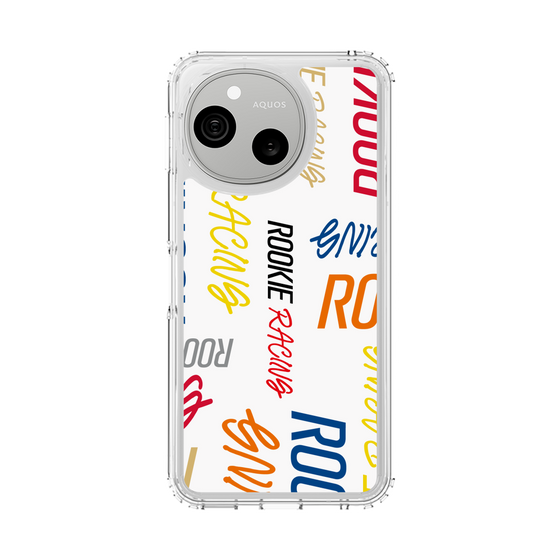 スリムプロテクションケース［ ルーキーレーシング - カラフルロゴ - ホワイト ］