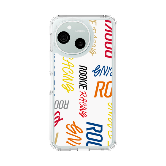 スリムプロテクションケース［ ルーキーレーシング - カラフルロゴ - ホワイト ］