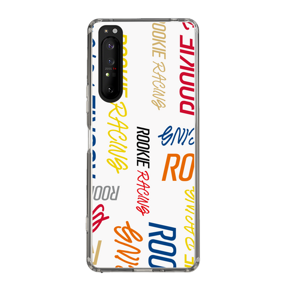 スリムプロテクションケース［ ルーキーレーシング - カラフルロゴ - ホワイト ］