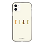 スリムプロテクションケース［ ELLE×ポムポムプリン - ロゴ - ベージュ ］