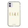 スリムプロテクションケース［ ELLE×ポムポムプリン - ロゴ - ベージュ ］
