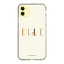 スリムプロテクションケース［ ELLE×ポムポムプリン - ロゴ - ベージュ ］