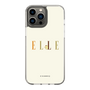 スリムプロテクションケース［ ELLE×ポムポムプリン - ロゴ - ベージュ ］