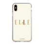 スリムプロテクションケース［ ELLE×ポムポムプリン - ロゴ - ベージュ ］