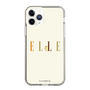 スリムプロテクションケース［ ELLE×ポムポムプリン - ロゴ - ベージュ ］