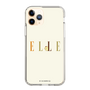 スリムプロテクションケース［ ELLE×ポムポムプリン - ロゴ - ベージュ ］