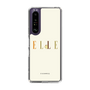 スリムプロテクションケース［ ELLE×ポムポムプリン - ロゴ - ベージュ ］