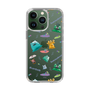 スリムプロテクションケース［ ポンコツクエスト - 梅雨 - 総柄 - クリア ］