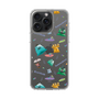 スリムプロテクションケース［ ポンコツクエスト - 梅雨 - 総柄 - クリア ］