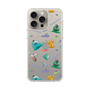 スリムプロテクションケース［ ポンコツクエスト - 梅雨 - 総柄 - クリア ］