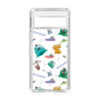 スリムプロテクションケース［ ポンコツクエスト - 梅雨 - 総柄 - クリア ］