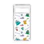スリムプロテクションケース［ ポンコツクエスト - 梅雨 - 総柄 - クリア ］