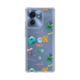 スリムプロテクションケース［ ポンコツクエスト - 梅雨 - 総柄 - クリア ］