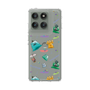 スリムプロテクションケース［ ポンコツクエスト - 梅雨 - 総柄 - クリア ］
