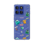 スリムプロテクションケース［ ポンコツクエスト - 梅雨 - 総柄 - クリア ］