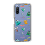 スリムプロテクションケース［ ポンコツクエスト - 梅雨 - 総柄 - クリア ］