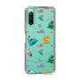 スリムプロテクションケース［ ポンコツクエスト - 梅雨 - 総柄 - クリア ］
