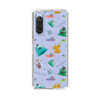 スリムプロテクションケース［ ポンコツクエスト - 梅雨 - 総柄 - クリア ］
