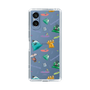 スリムプロテクションケース［ ポンコツクエスト - 梅雨 - 総柄 - クリア ］