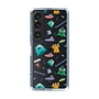 スリムプロテクションケース［ ポンコツクエスト - 梅雨 - 総柄 - クリア ］