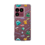 スリムプロテクションケース［ ポンコツクエスト - 梅雨 - 総柄 - クリア ］