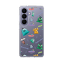 スリムプロテクションケース［ ポンコツクエスト - 梅雨 - 総柄 - クリア ］