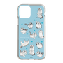 スリムプロテクションケース［ 夜は猫といっしょ - キュルガ - 総柄 ］